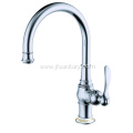 Copper Single Hole Kitchen Sink Faucet Chrome